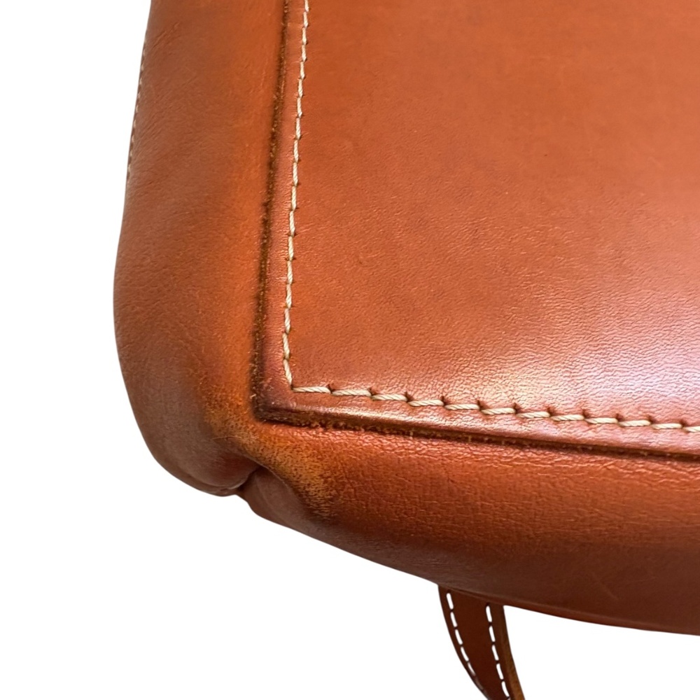 Portland leather brown mini market tote bag - Picture 7 of 12
